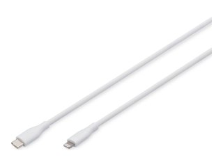 ASSMANN - Kabel Lightning - USB-C męski do Lightning męski - 2 m - pojedyncze ekranowanie - Certyfikat MFI - biały