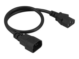 Akyga - Kabel zasilający przedłużający - power IEC 60320 C13 do IEC 60320 C14 - 250 V - 10 A - 50 cm - czarny