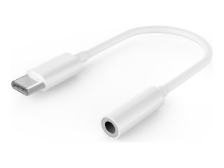 Cablexpert - Przejściówka z USB na złącze słuchawkowe - USB-C męski do mini-phone stereo 3.5 mm żeński - 10 cm - biały