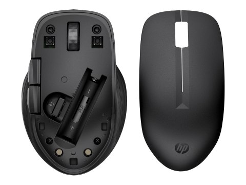 HP 435 - Mysz - ergonomiczna - wiele urządzeń - 5 przyciski - bezprzewodowa - 2.4 GHz, Bluetooth 5.2 - adapter USB Bluetooth