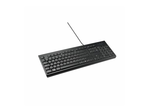 Kensington KB100 EQ - Klawiatura - full size - USB - czarny - tektura FSC