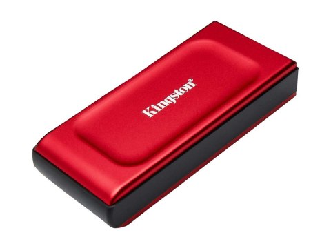 Kingston XS1000 - SSD - 1 TB - zewnętrzny (przenośne) - USB 3.2 Gen 2 (USB-C złącze) - czerwony
