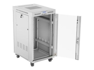 Lanberg FF01 series V2 - Stojak szafa - 600 x 800, do samodzielnego montażu, z drzwiami szklanymi, LCD - z wyświetlacz LCD, term