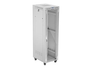 Lanberg FF01 series V2 - Stojak szafa - 600x800, pakowany płasko, drzwi szklane, LCD - z wyświetlacz LCD, termostat - wolnostoją