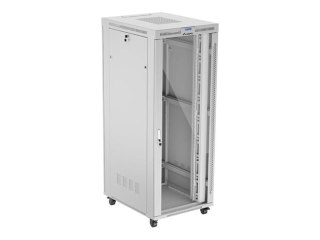 Lanberg FF01 series V2 - Stojak szafa - 800 x 1000, pakowane płasko, z drzwiami szklanymi - z wyświetlacz LCD, termostat - wolno