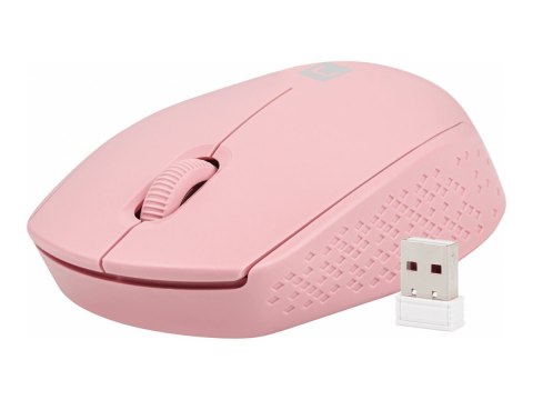 Natec STORK - Mysz - ergonomiczna - optyczna - 3 przyciski - bezprzewodowa - 2.4 GHz - odbiornik bezprzewodowy USB - różowy