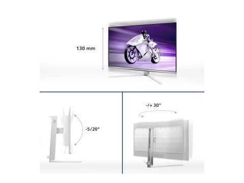 Philips Evnia 8000 32M2N8900 - Monitor OLED - gaming - 32" (31.5" widoczny) - 3840 x 2160 4K @ 240 Hz - 1000 cd/m² - 1500000:1 -