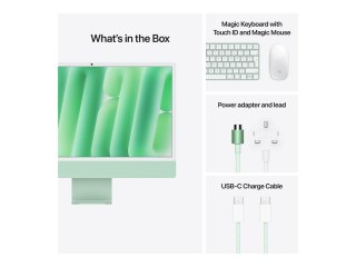 Apple iMac with 4.5K Retina display - Wszystko-w-jednym M4 - RAM 24 GB - SSD 512 GB - Apple M4 10-core - Gigabit Ethernet, IEEE 