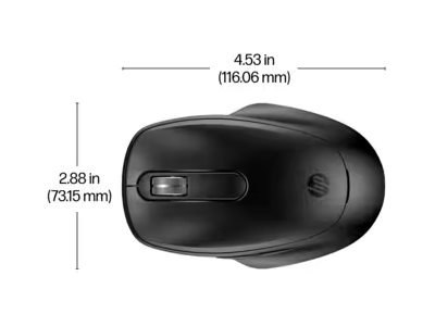 HP 515 - Mysz - pełny rozmiar, ultraszybkie ładowanie - 5 przyciski - bezprzewodowa - 2.4 GHz - odbiornik bezprzewodowy USB - cz