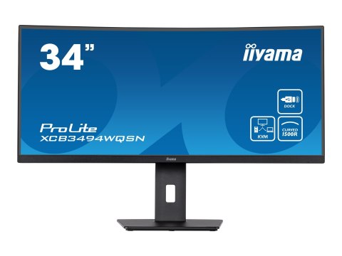 Iiyama ProLite XCB3494WQSN-B5 - Monitor LED - zaokrąglony - 34" - 3440 x 1440 UWQHD @ 120 Hz - VA - 300 cd/m² - 3000:1 - 0.4 ms 
