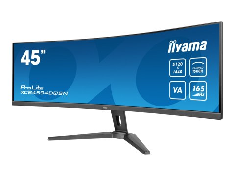 Iiyama ProLite XCB4594DQSN-B1 - Monitor LED - zaokrąglony - 44.5" - 5120 x 1440 Dual Quad HD @ 165 Hz - VA - 450 cd/m² - 3000:1 