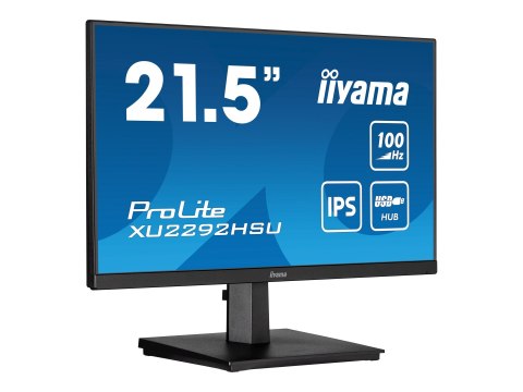 Iiyama ProLite XU2292HSU-B6 - Monitor LED - 22" (21.5" widoczny) - 1920 x 1080 Full HD (1080p) @ 100 Hz - IPS - 250 cd/m² - 1000