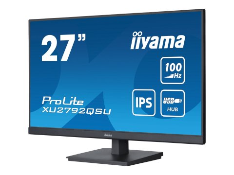 Iiyama ProLite XU2792QSU-B6 - Monitor LED - 27" - 2560 x 1440 WQHD @ 100 Hz - IPS - 250 cd/m² - 1300:1 - 0.4 ms - HDMI, DisplayP