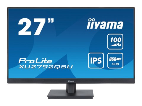 Iiyama ProLite XU2792QSU-B6 - Monitor LED - 27" - 2560 x 1440 WQHD @ 100 Hz - IPS - 250 cd/m² - 1300:1 - 0.4 ms - HDMI, DisplayP