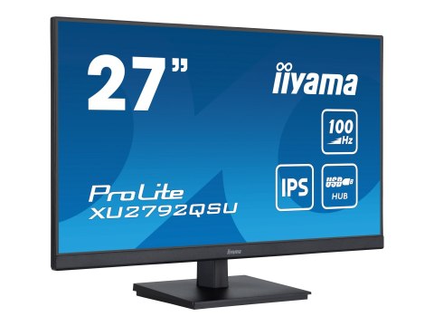 Iiyama ProLite XU2792QSU-B6 - Monitor LED - 27" - 2560 x 1440 WQHD @ 100 Hz - IPS - 250 cd/m² - 1300:1 - 0.4 ms - HDMI, DisplayP