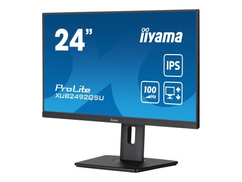 Iiyama ProLite XUB2492QSU-B1 - Monitor LED - 24" - 2560 x 1440 WQHD @ 100 Hz - IPS - 300 cd/m² - 1000:1 - 0.5 ms - HDMI, Display