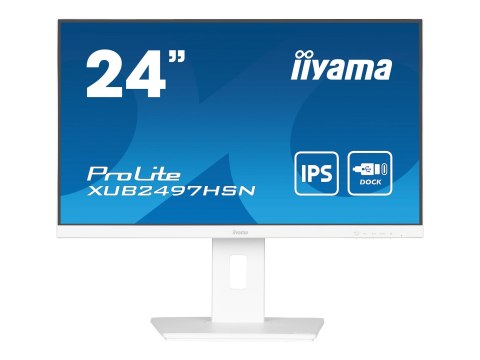 Iiyama ProLite XUB2497HSN-W2 - Monitor LED - 24" (23.8" widoczny) - 1920 x 1080 Full HD (1080p) @ 100 Hz - IPS - 300 cd/m² - 130