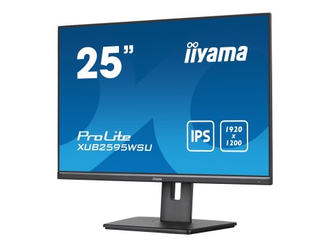 Iiyama ProLite XUB2595WSU-B5 - Monitor LED - 25" - 1920 x 1200 WUXGA - IPS - 300 cd/m² - 1000:1 - 4 ms - HDMI, VGA, DisplayPort 