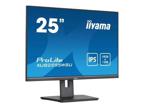 Iiyama ProLite XUB2595WSU-B5 - Monitor LED - 25" - 1920 x 1200 WUXGA - IPS - 300 cd/m² - 1000:1 - 4 ms - HDMI, VGA, DisplayPort 