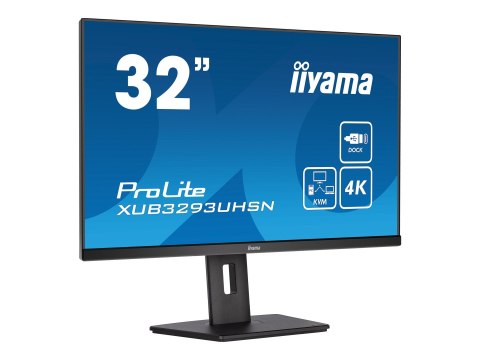 Iiyama ProLite XUB3293UHSN-B5 - Monitor LED - 31.5" - 3840 x 2160 4K @ 60 Hz - IPS - 350 cd/m² - 1000:1 - 4 ms - HDMI, DisplayPo