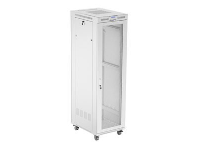 Lanberg FF01 series - Stojak szafa - 600 x 800, płaska paczka, z drzwiami siatkowymi - z wyświetlacz LCD, termostat - wolnostoją