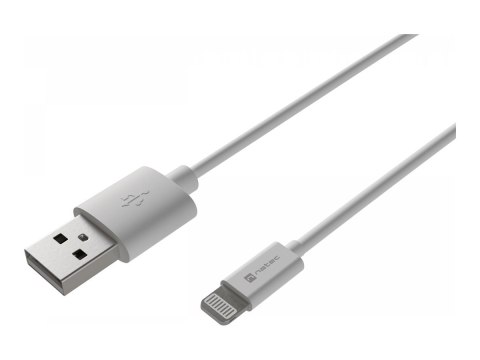 Natec Prati - Kabel Lightning - USB męski do Lightning męski - 2 m - pojedyncze ekranowanie - biały