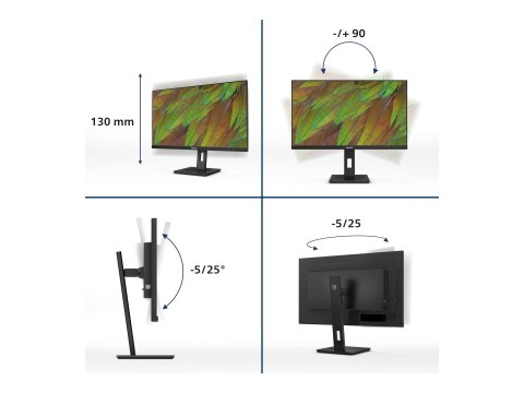 Philips 27B1N3800 - 3000 Series - monitor LED - 27" - 3840 x 2160 4K UHD (2160p) @ 60 Hz - IPS - 350 cd/m² - 1000:1 - 4 ms - 2xH