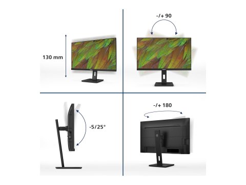 Philips 27B1U3900 - 3000 Series - monitor LED - 27" - 3840 x 2160 4K @ 60 Hz - IPS - 350 cd/m² - 1000:1 - 4 ms - 2xHDMI, Display