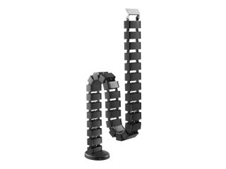 TECHly - Kręgosłup do prowadzenia kabli (pion) - czarny - 1.3 m