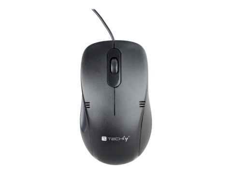 TECHly - Mysz - ergonomiczna - 1600 dpi, pionowy - optyczna - 6 przyciski - bezprzewodowa - 2.4 GHz - odbiornik bezprzewodowy US