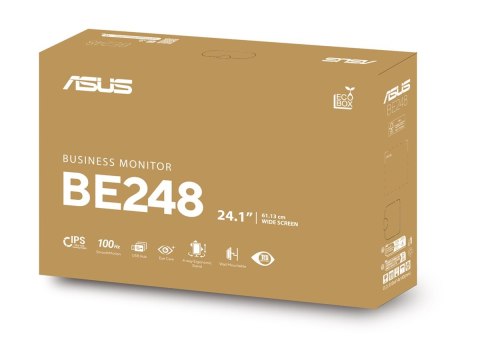 ASUS BE248QF - Monitor LED - 24.1" (24" widoczny) - 1920 x 1200 WUXGA @ 100 Hz - IPS - 370 cd/m² - 3000:1 - HDR10 - 5 ms - HDMI,