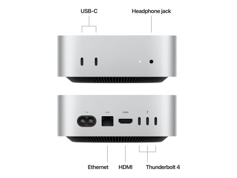 Apple Mac mini - M4 - RAM 16 GB - SSD 512 GB - Apple M4 10-core - Gigabit Ethernet, IEEE 802.11ax (Wi-Fi 6E), Bluetooth 5.3 - ma