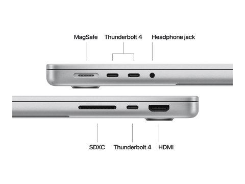 Apple MacBook Pro - M4 - Apple M4 10-core - 24 GB RAM - 1 TB SSD - 14.2" 3024 x 1964 @ 120 Hz - Wi-Fi 6E, Bluetooth - srebrny -k
