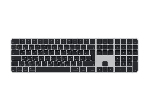 Apple Magic Keyboard with Touch ID and Numeric Keypad - Klawiatura - USB-C - bezprzewodowa - Bluetooth - QWERTY - Rosja - czarne