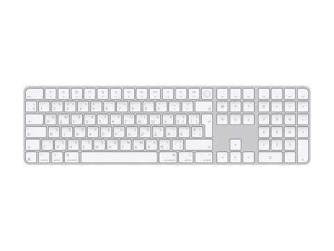 Apple Magic Keyboard with Touch ID and Numeric Keypad - Klawiatura - USB-C - bezprzewodowa - Bluetooth - QWERTY - Ukraina - biał