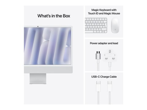 Apple iMac with 4.5K Retina display - Wszystko-w-jednym M4 - RAM 16 GB - SSD 512 GB - Apple M4 10-core - Gigabit Ethernet, IEEE 