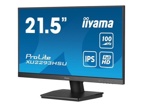 Iiyama ProLite XU2293HSU-B7 - Monitor LED - 22" (21.5" widoczny) - 1920 x 1080 Full HD (1080p) @ 100 Hz - IPS - 300 cd/m² - 1000