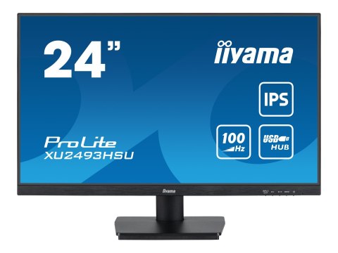 Iiyama ProLite XU2493HSU-B7 - Monitor LED - 24" (23.8" widoczny) - 1920 x 1080 Full HD (1080p) @ 100 Hz - IPS - 300 cd/m² - 1300
