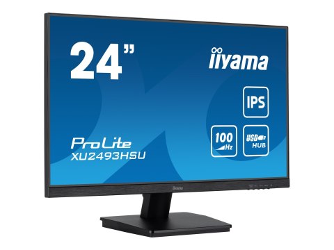 Iiyama ProLite XU2493HSU-B7 - Monitor LED - 24" (23.8" widoczny) - 1920 x 1080 Full HD (1080p) @ 100 Hz - IPS - 300 cd/m² - 1300