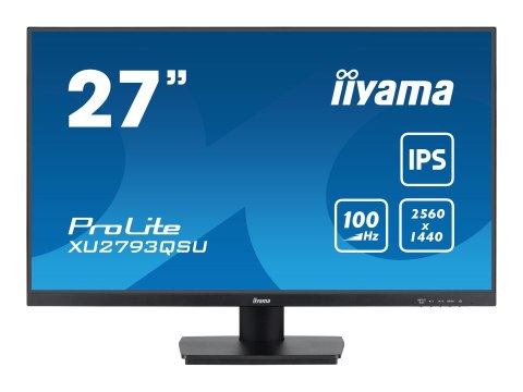 Iiyama ProLite XU2793QSU-B7 - Monitor LED - 27" - 2560 x 1440 QHD @ 100 Hz - IPS - 300 cd/m² - 1300:1 - 1 ms - HDMI, DisplayPort