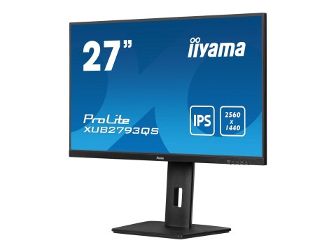 Iiyama ProLite XUB2793QS-B7 - Monitor LED - 27" - 2560 x 1440 QHD @ 100 Hz - IPS - 300 cd/m² - 1300:1 - 1 ms - HDMI, DisplayPort