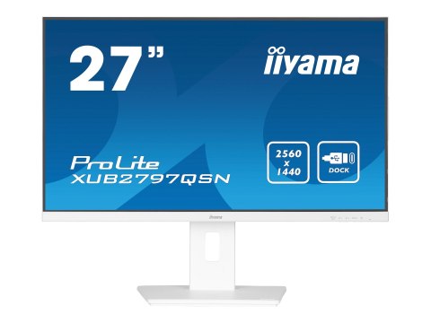 Iiyama ProLite XUB2797QSN-W2 - Monitor LED - 27" - 2560 x 1440 QHD @ 100 Hz - IPS - 300 cd/m² - 1300:1 - 1 ms - HDMI, DisplayPor