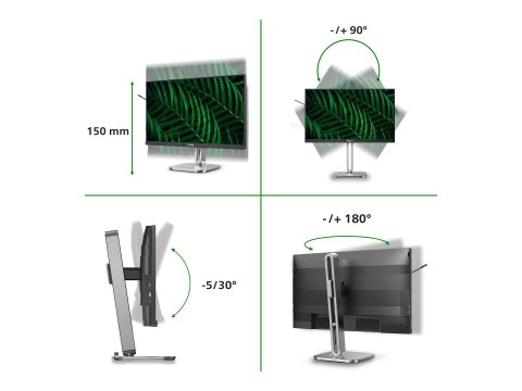 Philips 24B2G5301 - 5000 Series - monitor LED - USB - 24" - 1920 x 1080 Full HD (1080p) @ 100 Hz - IPS - 1500:1 - HDMI, VGA, Dis