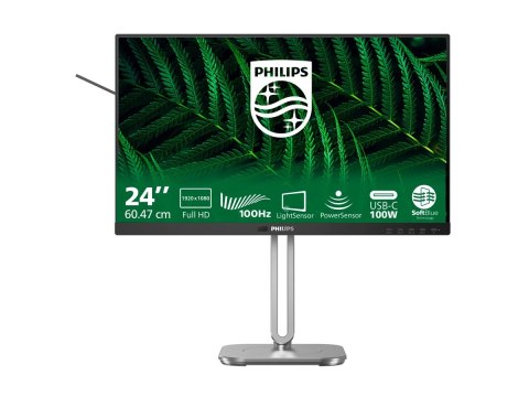 Philips 24B2G5301 - 5000 Series - monitor LED - USB - 24" - 1920 x 1080 Full HD (1080p) @ 100 Hz - IPS - 1500:1 - HDMI, VGA, Dis
