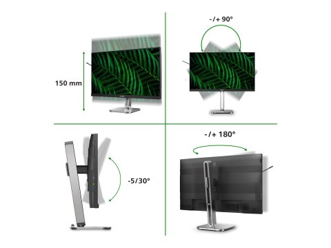 Philips 27B2G5601 - 5000 Series - monitor LED - USB - 27" - 2560 x 1440 QHD @ 100 Hz - IPS - 1500:1 - HDMI, DisplayPort, USB-C -