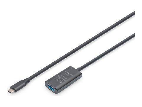 DIGITUS - Przedłużacz kabla USB - USB-C (M) do USB-A 3.2 (F) - USB 3.1 - 5 V - 5 m - czarny