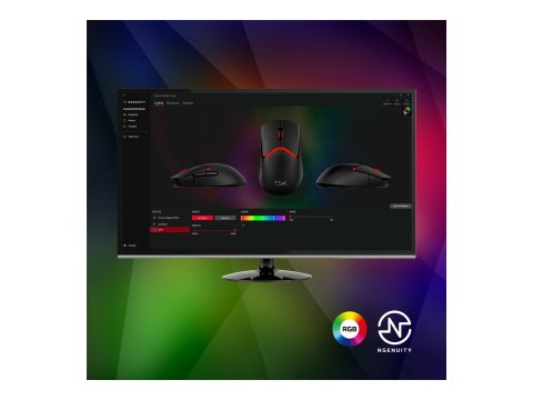 HyperX Pulsefire Saga - Mysz - ergonomiczny kształt, programowalne przyciski - optyczna - 6 przyciski - przewodowa - USB - czarn