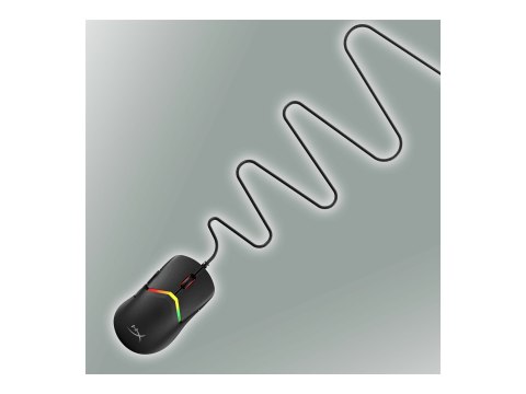 HyperX Pulsefire Saga - Mysz - ergonomiczny kształt, programowalne przyciski - optyczna - 6 przyciski - przewodowa - USB - czarn