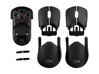 HyperX Pulsefire Saga Pro - Mysz - ergonomiczna - optyczna - 6 przyciski - bezprzewodowa, przewodowa - 2.4 GHz, Bluetooth 5.0, U