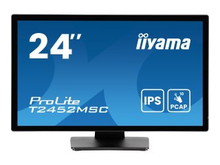 Iiyama ProLite T2452MSC-B1AG - Monitor LED - 24" (23.8" widoczny) - ekran dotykowy - 1920 x 1080 Full HD (1080p) - IPS - 400 cd/